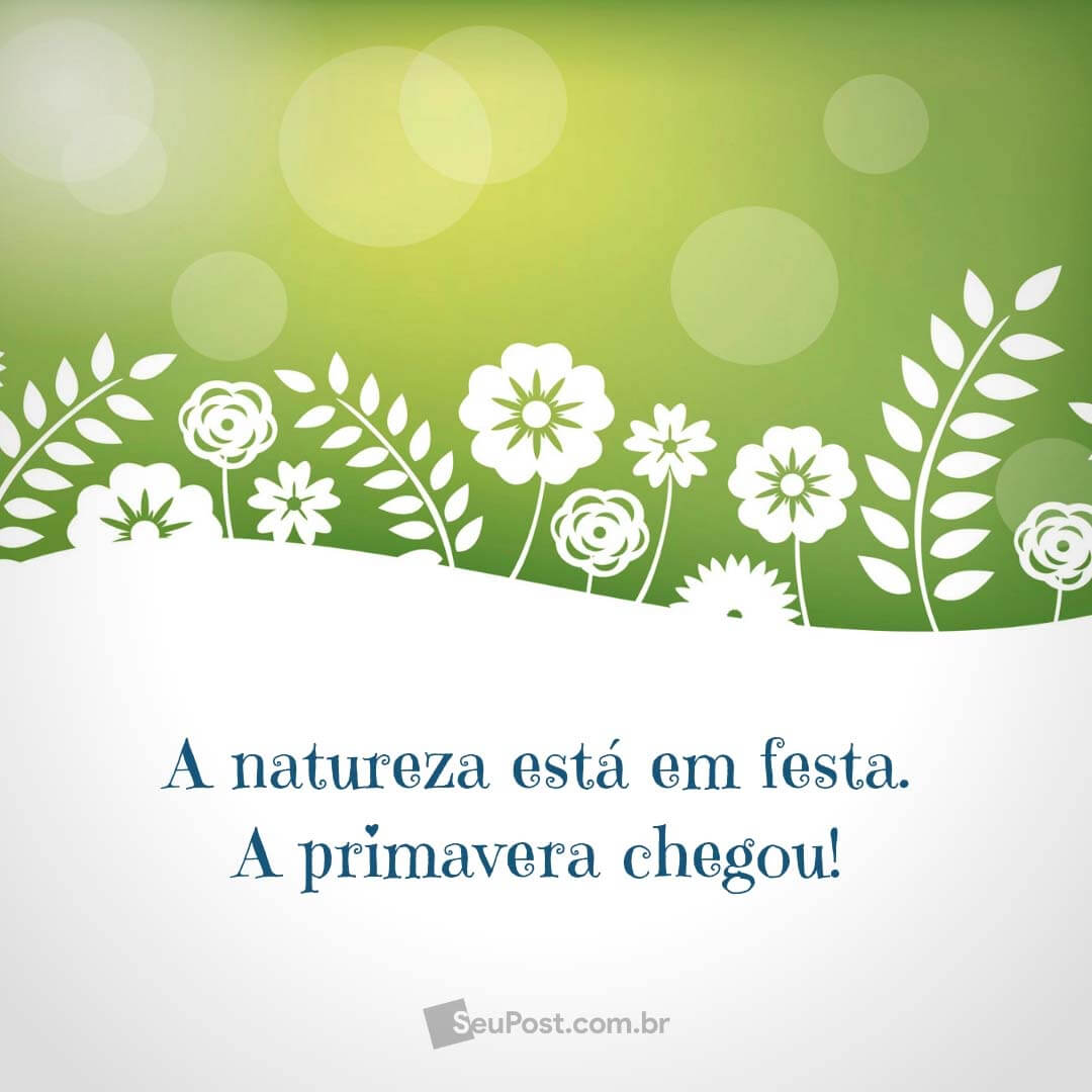 A natureza está em festa