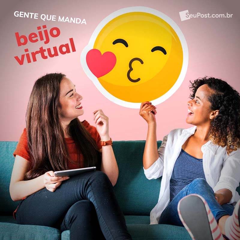 Gente que manda beijo virtual