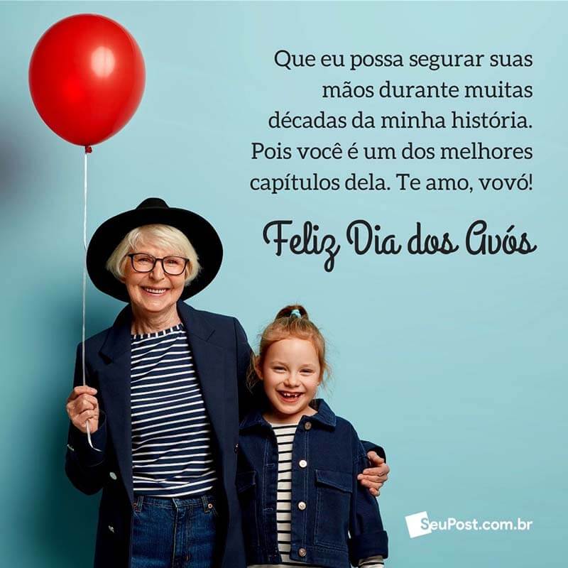 Mensagem de Feliz Dia dos Avós